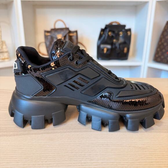 Prada Cloudbust Thunder Sequin Sneakers Size 36.5 EU/ 6 US